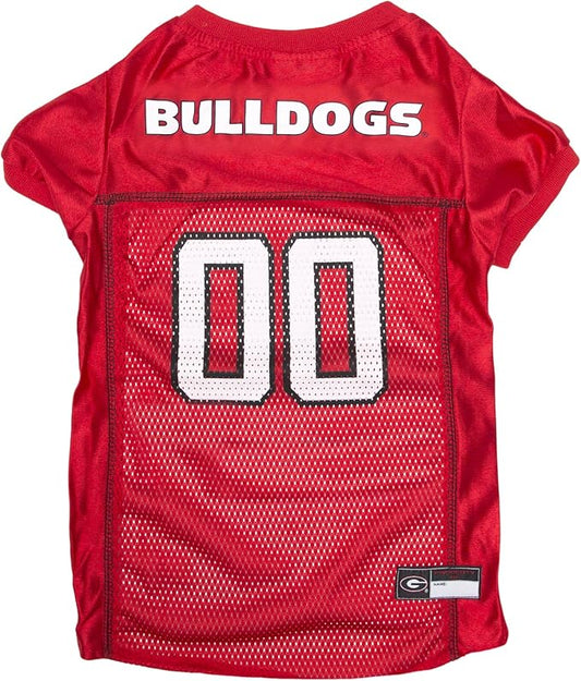 Pets First NCAA College Georgia Bulldogs Mesh Jersey for DOGS & CATS, X-Small.Licensed Dog Jersey with your Favorite Football/Basketball College Team