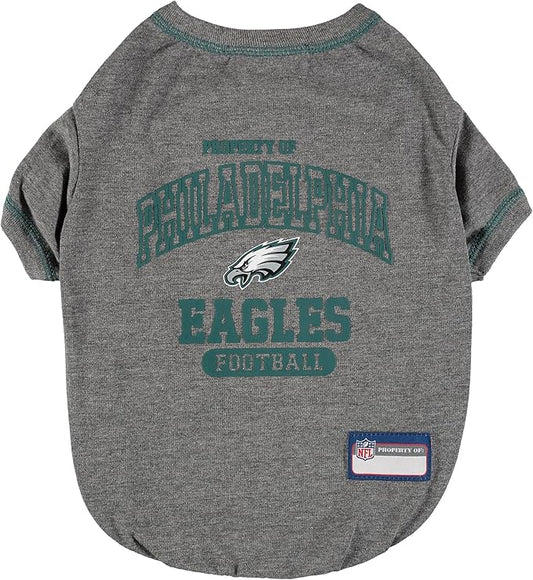 NFL Philadelphia Eagles Dog T-shirt X-Small. - Licensed Shirt for Pets Team Colored with Team Logos- Premium Stretchable Materials for the comfort of your Dog & Cat