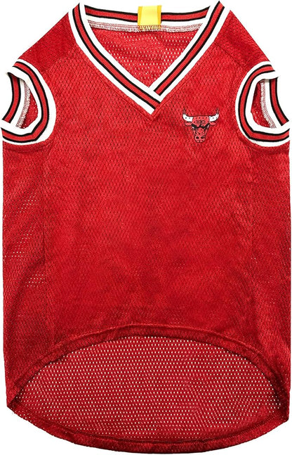 Pets First NBA CHICAGO BULLS DOG Jersey, Medium - Tank Top Basketball Pet Jersey