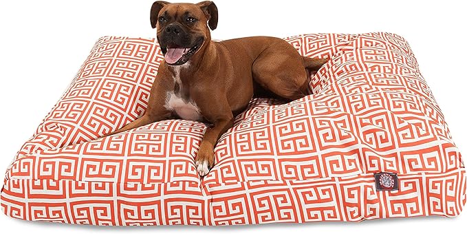Majestic Pet Towers Rectangle Pet Bed - Orange - X-Large