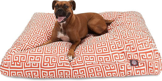 Majestic Pet Towers Rectangle Pet Bed - Orange - X-Large
