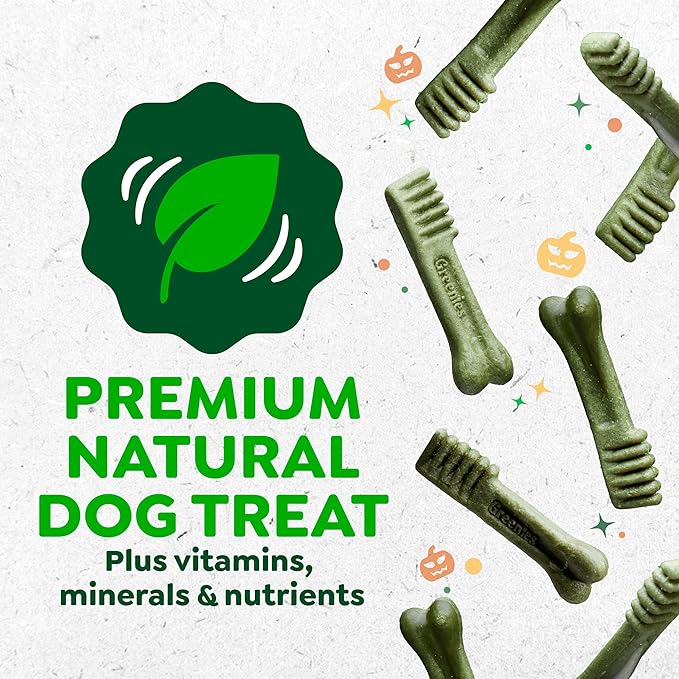 Greenies Veterinarian-Recommended, Limited-Edition Natural Dental Dog Treats Regular Size, Pumpkin Spice Flavor, 12 oz. Pack, 12 Count