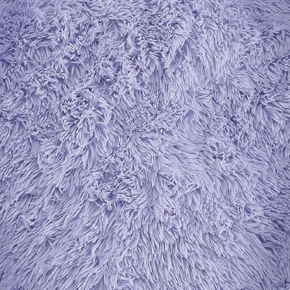 Best Friends by Sheri The Original Calming Donut Dog Bed for Medium Dogs up to 45 lbs, Shag Faux Fur, Lavender, 30" x 30"