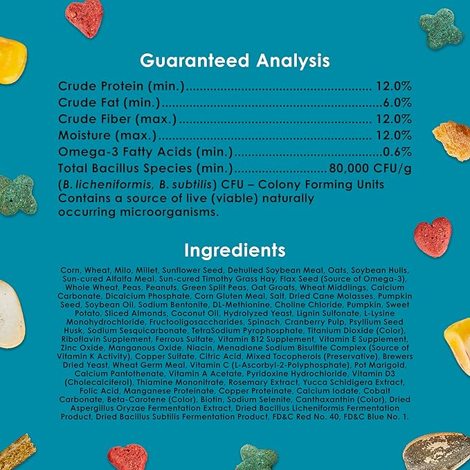 Kaytee Forti-Diet Pro Health Nourish+Protect Hamster and Gerbil Food, Comprehensive Nutrition Backed by Science, Digestive Health, Immune Support, 3 Pounds