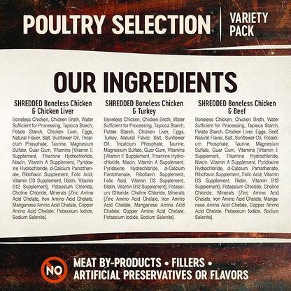 Wellness CORE Signature Selects Variety Pack Adult Canned Wet Cat Food, Natural, Protein Rich, Grain Free, Poultry Recipes, 2.8 oz, Pack of 8 Cans