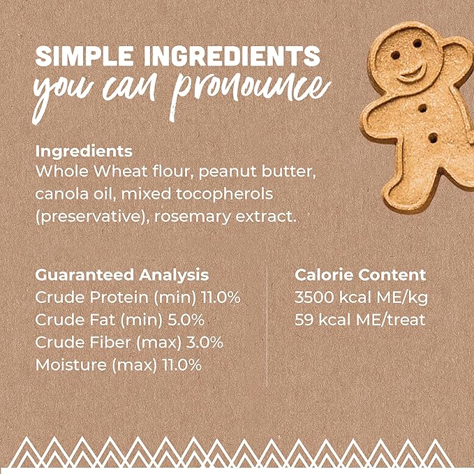 Buddy Biscuits 16 oz Box of Grain-Free Crunchy Dog Treats Made with Natural Peanut Butter (Pack of 4)