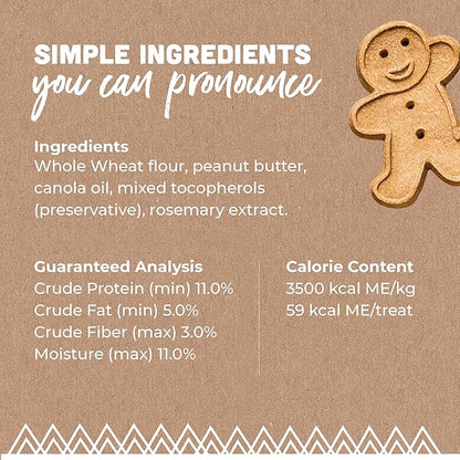 Buddy Biscuits 16 oz Box of Grain-Free Crunchy Dog Treats Made with Natural Peanut Butter (Pack of 4)