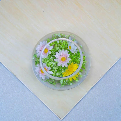 CYS EXCEL Glass Bubble Bowl (H-6" W-8", Approx. 3/4 Gal.) Small Fish Bowl Round Terrarium Vase Globe Flower Centerpiece for Weddings Events Arrangements