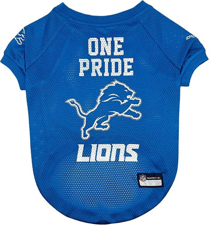 Pets First NFL Detroit Lions Raglan Jersey One Pride - Size Medium. Cutest Football Jersey for Dogs & Cats