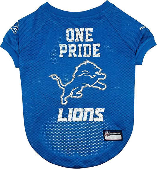 Pets First NFL Detroit Lions Raglan Jersey One Pride - Size Medium. Cutest Football Jersey for Dogs & Cats