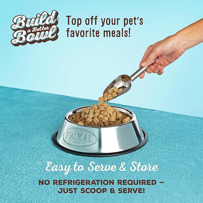 Primal Dog Food Toppers & Cat Food Toppers, Cupboard Cuts, Grain Free Meal Mixers with Probiotics, Raw Freeze Dried Dog Treats & Cat Treats, Great for Training (Fish, 3.5 oz)