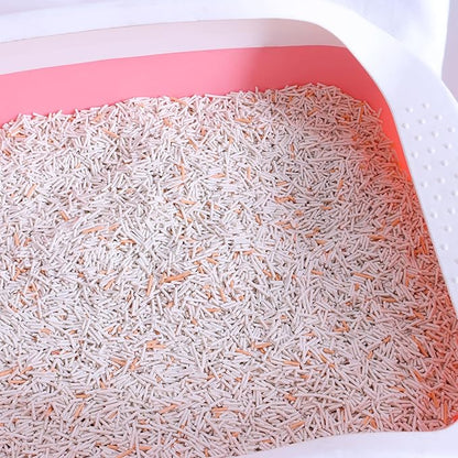Tofu Cat Litter Hilton Floral Scent 5.5 Lbs X 2 Bags, Can Flush Down Toilets or drains, Low Tracking Cat Litter 1.8mm Pellets.