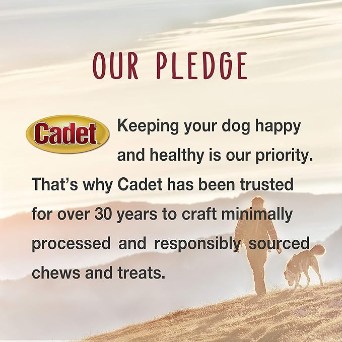 Cadet Gourmet Triple Chews Long-Lasting Pork Hide Sticks with Sweet Potato and Chicken,Healthy Dog Treats for Small & Large Dogs,6 Count (Pack of 2)