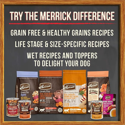 Merrick Premium Grain Free Dry Adult Dog Food, Wholesome And Natural Kibble With Beef, Bison And Sweet Potato - 10.0 lb. Bag