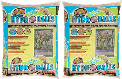 Zoo Med HydroBalls Lightweight Expanded Clay Terrarium Substrate, 2.5 Pounds (Pack of 2)