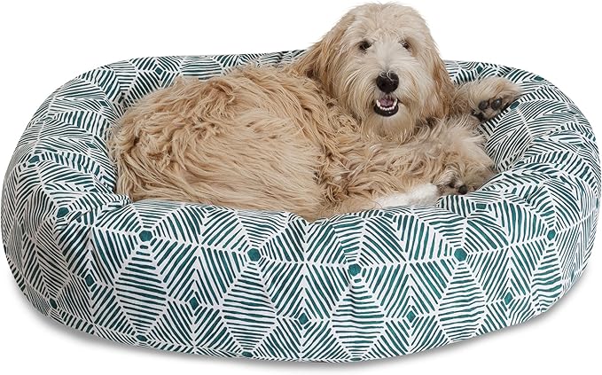 Majestic Pet 32" Charlie Emerald Sherpa Bagel Bed