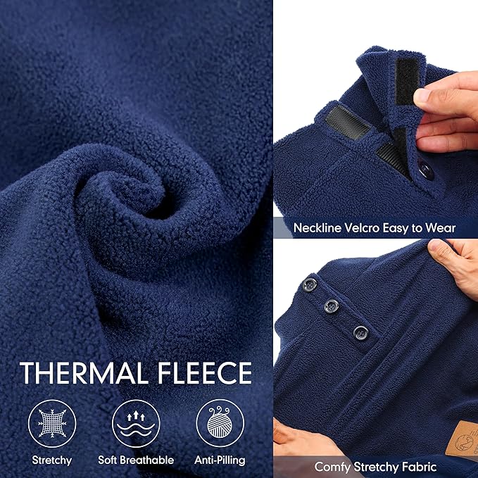 cyeollo Dog Pajamas for Medium Large Dogs Stretchable Pjs Soft Thermal Pet Onesie Jumpsuit Winter Dog Clothes for Dogs, Navy XXL