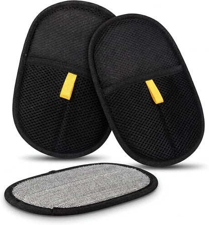 Pet Hair Remover Glove for Cats & Dogs Electrostatic Pet Hair Removal Mitt, Reusable & Washable Lint Brush for Furniture, Couch, Carpet, Clothing, Car Seats (Black)