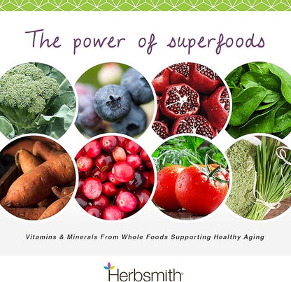 Herbsmith Nutrients Superfood Dog Multivitamin Featuring Vitamins & Minerals from Whole Foods Boost Kibble or DIY Raw with Antioxidants for Puppies to Seniors - 6.5 oz