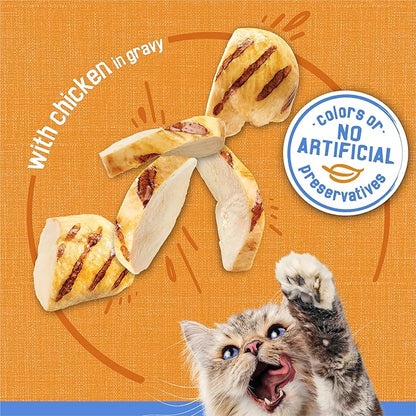 Friskies Purina Shreds with Chicken in Wet Cat Food Gravy - (Pack of 48) 5.5 oz. Cans