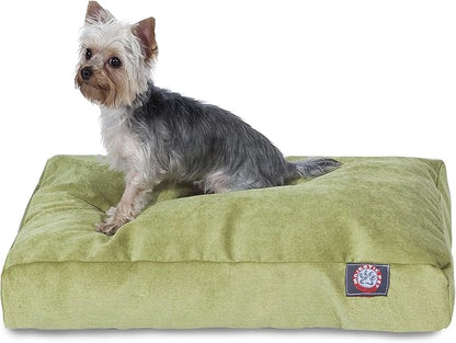 Majestic Pet Villa Rectangle Dog Bed Washable – Non Slip Comfy Pet Bed – Crate Bed with Removable Washable Cover – Kennel Bed for Sleeping, Polyester Fiber, Small, Apple