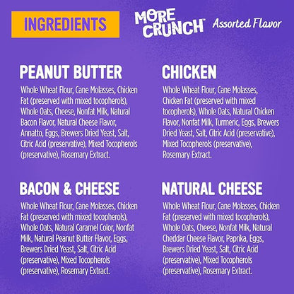 Blue Dog Bakery Natural Dog Treats, More Crunch Large, Assorted Flavors, 18oz Box, 6 Boxes