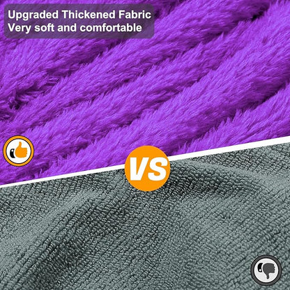 Bienbee Dog Bathrobe, Quick Drying Super Absorbent Dog Robes for After Bath, Warm Keeping Dogs Towel, Dogs Bath Supplies, Dark Purple XXL