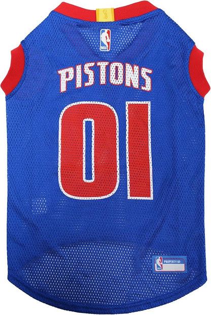 Pets First NBA DETROIT PISTONS DOG Jersey, X-Small - Tank Top Basketball Pet Jersey