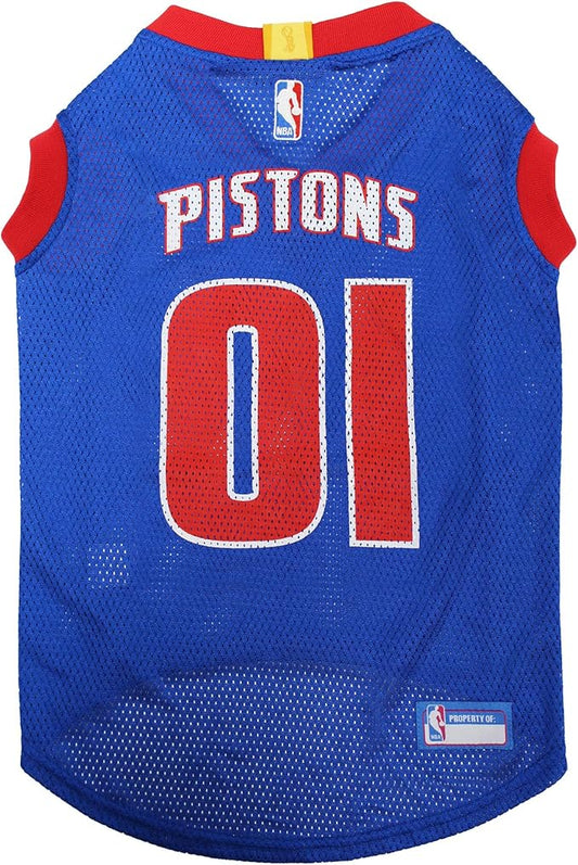 Pets First NBA DETROIT PISTONS DOG Jersey, X-Small - Tank Top Basketball Pet Jersey