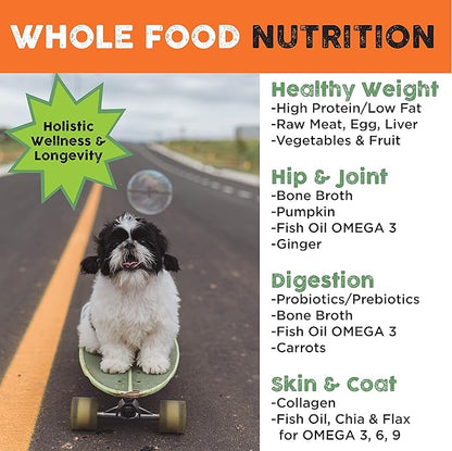 Nature's Diet Simply Raw Freeze-Dried Raw Whole Food Meal - Makes 18 Lbs Fresh Food With Muscle, Organ, Bone Broth, Whole Egg, Superfoods, Fish Oil Omega 3, 6, 9, Probiotics & Prebiotics (Turkey)