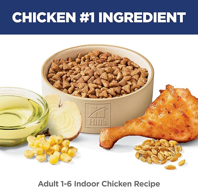 Hill's Science Diet Adult 1-6 Indoor Dry Cat Food, Chicken, 3.5 lb. Bag
