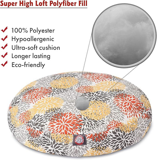 Majestic Pet Citrus Blooms Large Round Pet Bed