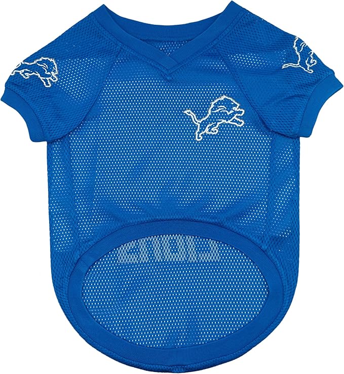Pets First NFL Detroit Lions Raglan Jersey One Pride - Size Medium. Cutest Football Jersey for Dogs & Cats