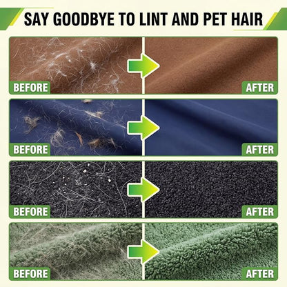 Pet Hair Remover Glove for Cats & Dogs Electrostatic Pet Hair Removal Mitt, Reusable & Washable Lint Brush for Furniture, Couch, Carpet, Clothing, Car Seats (Black)