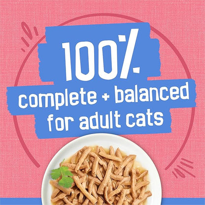 Friskies Purina Shreds with Salmon in Sauce Wet Cat Food - (Pack of 48) 5.5 oz. Cans