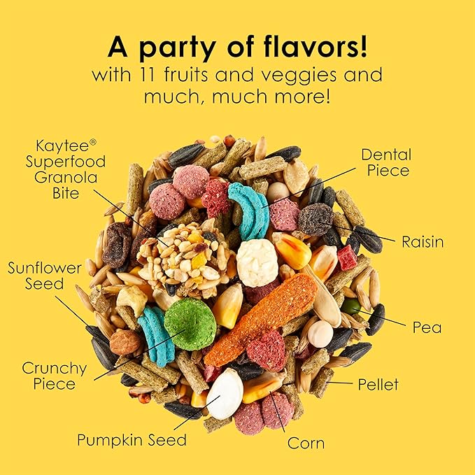 Kaytee Fiesta Hamster & Gerbil Food, Nutritious and Fun Blend, Supports Dental Health and Digestion, 2.5 pounds
