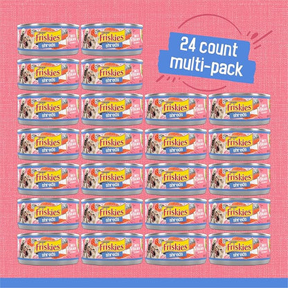 Purina Friskies Shreds With Salmon in Sauce Wet Cat Food - (Pack of 24) 5.5 oz. Cans