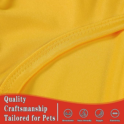 2 Pack Solid Color Dog Shirts - Lightweight, Quick Dry, Breathable Pet T-Shirts for Small to Large Dogs - Stretchy, Durable, Ideal for All Seasons and Holidays.Orange Red S
