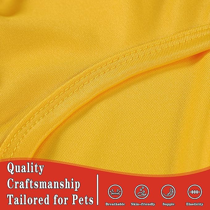 2 Pack Solid Color Dog Shirts - Lightweight, Quick Dry, Breathable Pet T-Shirts for Small to Large Dogs - Stretchy, Durable, Ideal for All Seasons and Holidays. Orange Red XS