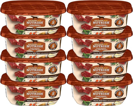 Nutrish Rachael Ray Wet Dog Food Hearty Beef Stew, 8 oz. Tub, 8 Count
