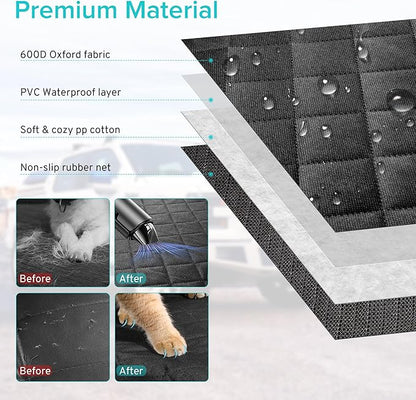 Dog Car Seat Cover Compatible with Tesla Model 3 Model Y 2017-2026 Back Seat Accessories Highlander Juniper, Waterproof Pet Bench Backseat Covers with Non-Slip Backing 5/7 Seater