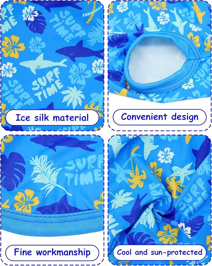 PET SHOW 4 Pack Dog Hawaiian Shirts for Large Dogs UPF 50+ UV Sun Protection Summer Cool Clothes Tank Top Floral Dog T-Shirts Pet Holiday Party Sleeveless Vest Boy Girl(XX-Large)