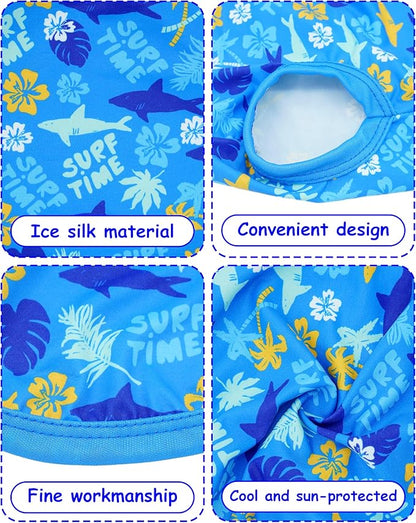 PET SHOW 4 Pack Dog Hawaiian Shirts for Large Dogs UPF 50+ UV Sun Protection Summer Cool Clothes Tank Top Floral Dog T-Shirts Pet Holiday Party Sleeveless Vest Boy Girl(XX-Large)