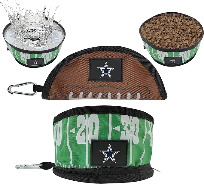 Pets First NFL Collapsible Pet Bowl