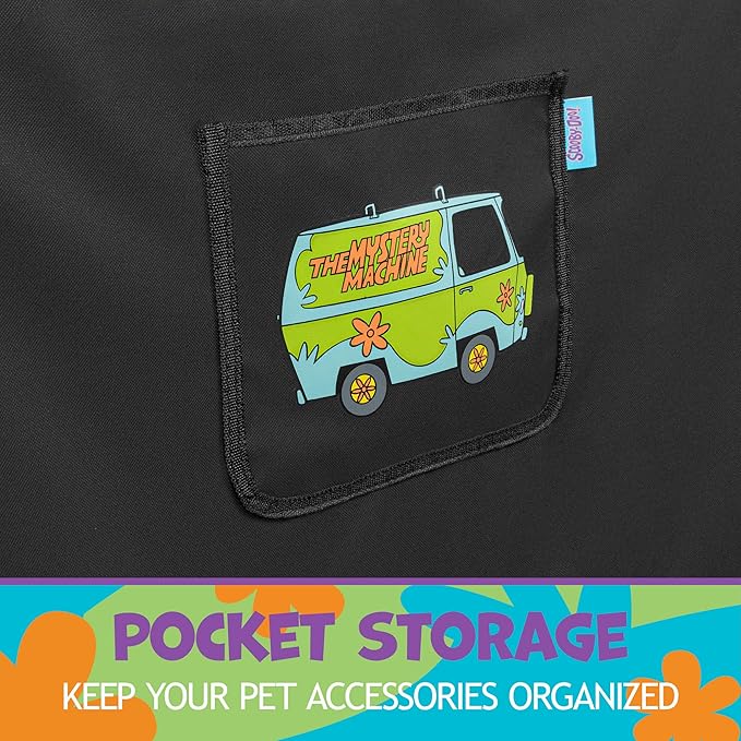 BDK Scooby Doo Dog Car Seat Cover for Back Seat – Hammock Dog Seat Protector with Storage Pocket, Heavy Duty Rear Bench with Non-Slip Stitching, Interior Covers for Auto Truck Van SUV