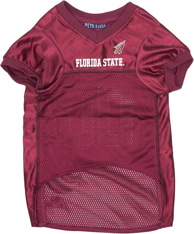 NCAA College Florida State University Mesh Jersey for Dogs & Cats, Large. Licensed Big Dog Jersey with Your Favorite Football/Basketball College Team (Pack of 2)
