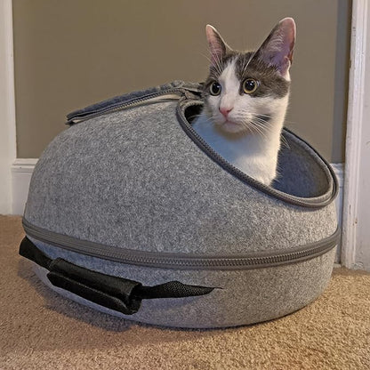 SPOT Doc & Phoebe’s 3-in-1 Sleep & Go Cat Carrier | Portable Pet Travel Bag for Cats and Small Dogs | Converts to Carrier, Cozy Cave and Comfy Bed | Adjustable Shoulder Strap Perfect for Vet Visits