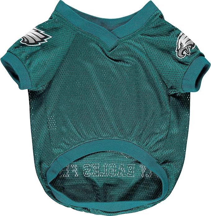 NFL PHILADELPHIA EAGELS RAGLAN JERSEY "Fly Eagles Fly" - Large. CUTEST FOOTBALL JERSEY for DOGS & CATS
