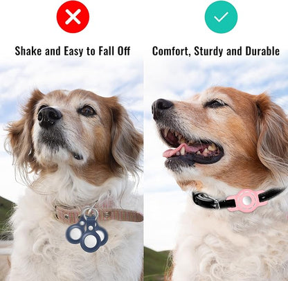 for Air tag Cat Collar Holder for Apple Air Tag, 2 Pack of Pet Collar Holder for Cat and Small Dog Collar Within 1/2 inch and 2 Pack Protector for Air Tag