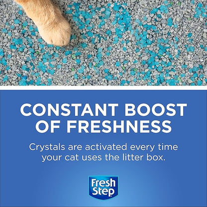 Fresh Step Cat Litter Crystals Deodorizer, Non Toxic Odor Neutralizing Crystals for Litter Boxes that Help Control Smells and Keep Home Areas Fresh, Fresh Scent, 15 Ounce - 12 Pack
